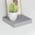 thumbnail image 2 of vidaXL Floating Wall Shelf Grey 23x23.5x3.8 cm MDF, 2 of 4