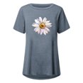 thumbnail image 4 of Pompotops Femmes Mode Casual Chemises Manches Courtes Tee Tops Tunique Blouse, 4 of 4