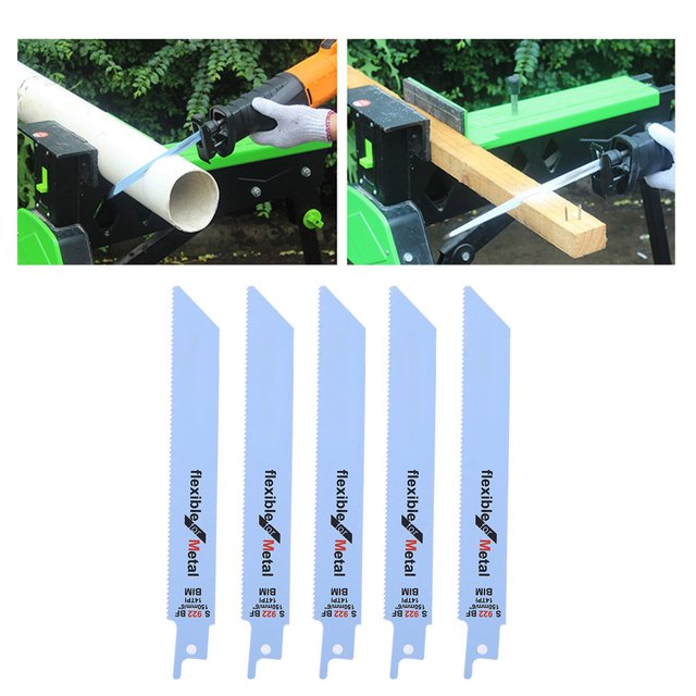 Scie Articulée, 5 Pcs Lame de Scie Alternative en Métal Performance Puissante