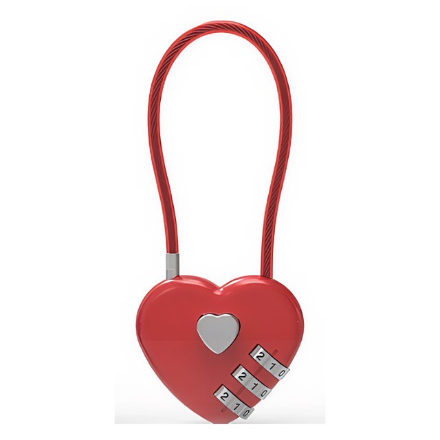 Thinsony Cadenas en Forme de Cœur 2 Pcs, Design Élégant, Durable, Résistant, Rangement Adapté Cadeaux de la Saint-Valentin, Combinaison Rouge 06U(50CM)