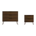 thumbnail image 1 of Manhattan Comfort Rockefeller Commode en Bois et Table de Nuit, Brun, 1 of 11