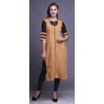thumbnail image 2 of Bimba Kurtis Indiennes Longues Droites Imprimées à Manches 3/4 pour Femmes, Tunique d'Été, 2 of 6