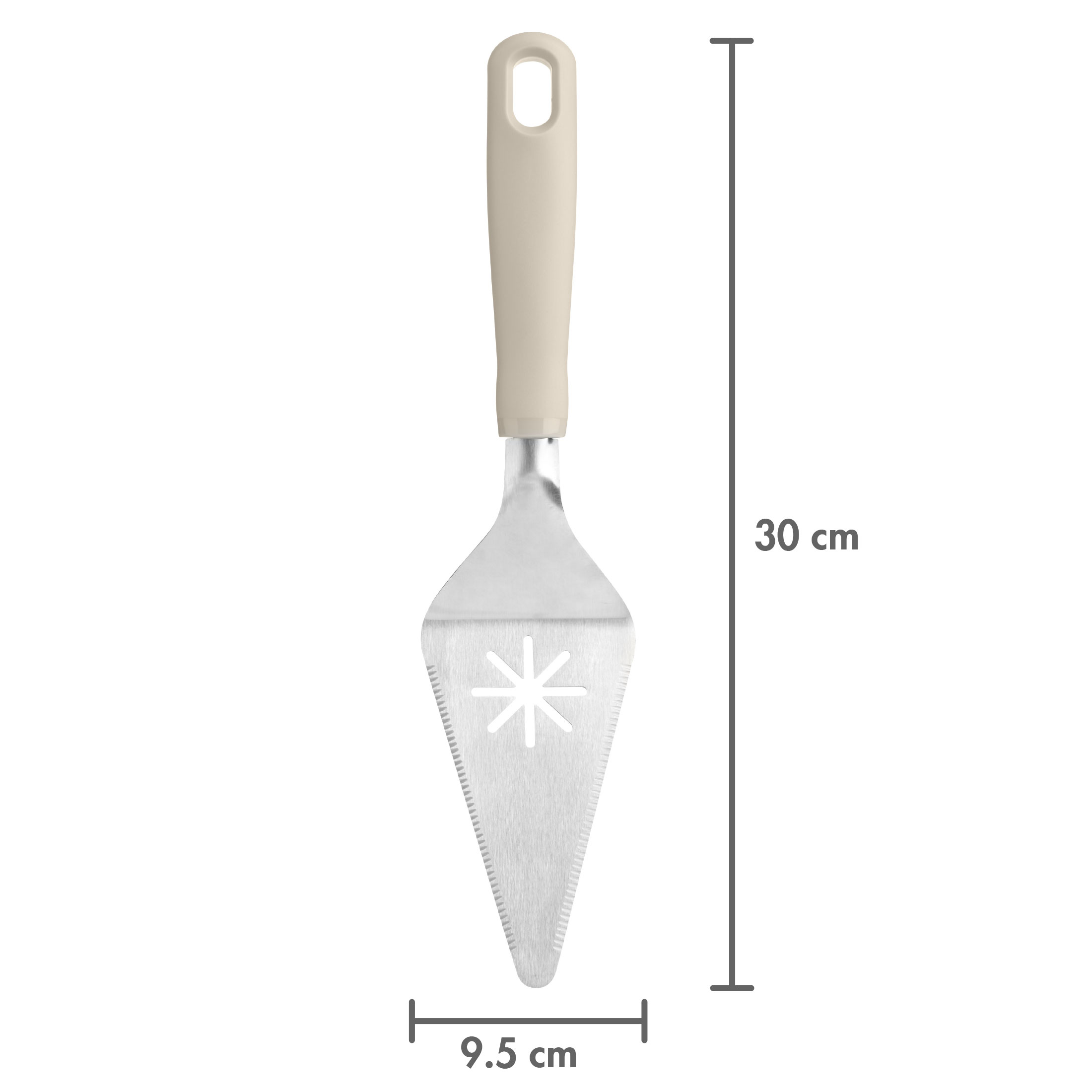 Mainstays Stainless Steel Cake & Pie Server with Ergonomic Grey Handle