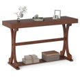 thumbnail image 1 of Gymax Narrow Console Table Vintage Accent Sofa Table w/ Open Storage Shelf Walnut, 1 of 10