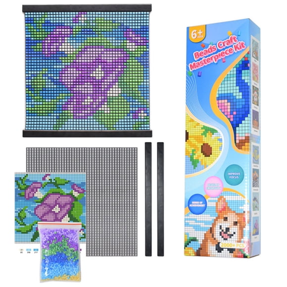Pack de Perles Éducatif Bricolage pour Enfants Améliore les Compétences Motrices et l'Imagination avec des Perles Colorées pour Activités