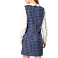 thumbnail image 3 of INSPIRE CHIC Robe de Noël pour Femme Peter Pan Années 60 à Blocs de Couleur Mini à Manches Longues Robes TG Bleu, 3 of 8