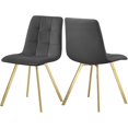 thumbnail image 1 of Meridian Furniture Annie Gray Velvet Dining Chair (Set of 2), 1 of 5