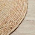 thumbnail image 3 of Aizza Trends 5x8 Ft Oval Natural Jute Area Rug, Boho Chic Natural Jute Area Rug - Hand-Braided, Rustic Farmhouse Decor for Living Room Carpet,, 3 of 4