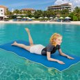 thumbnail image 4 of Costway 3-Layer Tear-proof Water Mat Floating Pad Island Water Sports Relaxing Blue, 4 of 9