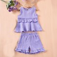 thumbnail image 1 of Girl's 2 Piece Summer Outfits Floral Print Crop Cami Top and Ruffle Shorts Clothing Set, 1 of 9