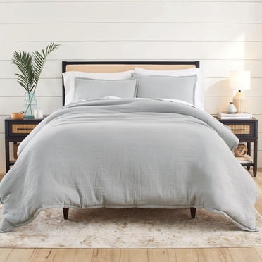 Better Homes & Gardens 3-Piece Soft Silver Gauze Comforter Set, Adult King – Ideal for All Seasons