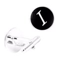 thumbnail image 3 of fastboy 1 Pair Men's Letter Cufflink Wedding Formal Initial Alphabet Stainless Steel Cufflink, Letter I, 3 of 6