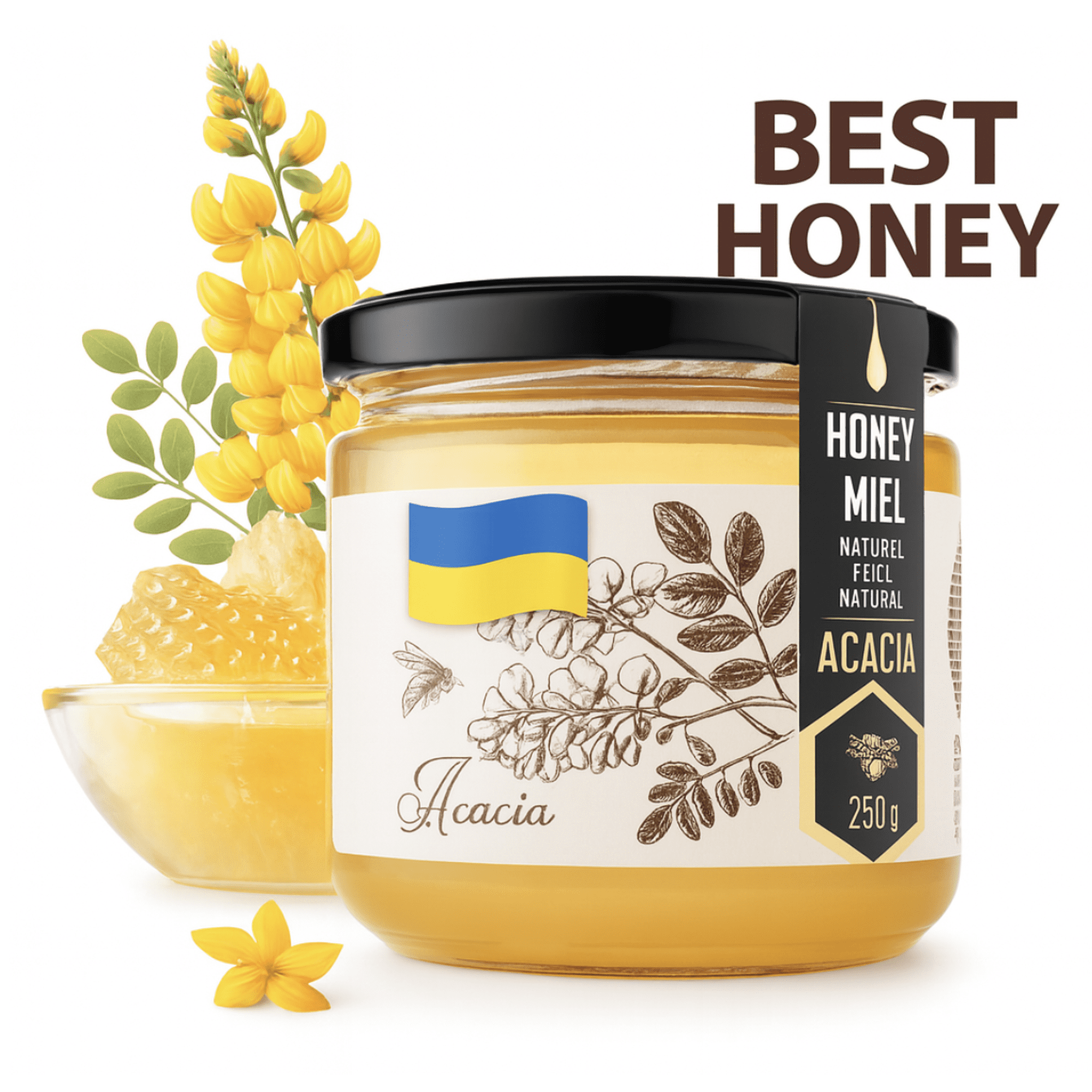 HONIGMA Acacia Honey | Ukrainian | Pure | Unpasteurized
