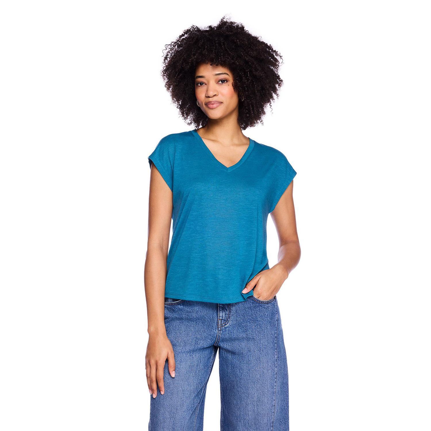 George Women's V-Neck Dolman-Sleeve Top