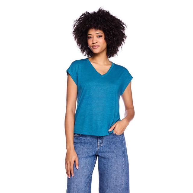 George Women's V-Neck Dolman-Sleeve Top