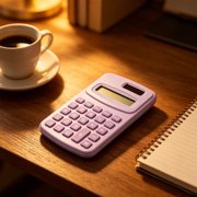 MTBLYS Mini Portable Pocket Calculator 8 Digit Lcd Display Sensitive Buttons Pink Purple Blue White Home Office Business Use