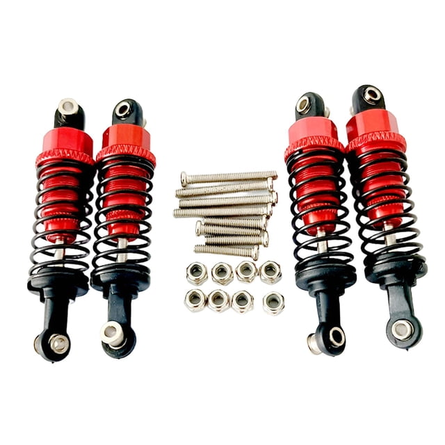 Bunblic 4 Pcs Amortisseurs Pièces de Rechange en Métal Ensemble d'Amortisseurs pour MN99S MN82 MN78 Rouge
