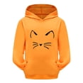 thumbnail image 1 of PMVFHDE Liquidation Chandails à Col Rond Filles Enfant Tout-Petit Garçons Filles Manches Longues Imprimés de Dessins Animés Chaud Chandail à Capuchon Chandail Hauts Tenues pour Enfants Survêtement Orange,120, 1 of 1