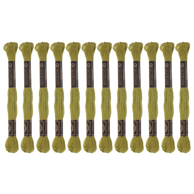 Unique Bargains Fil à Broder Vert Mousse, 8 m - 12 Écheveaux