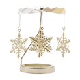 thumbnail image 4 of ziyahi Rotating Candlestick Metal Rotating Tea Light Candle Holder for Fireplace Snowflake, 4 of 9