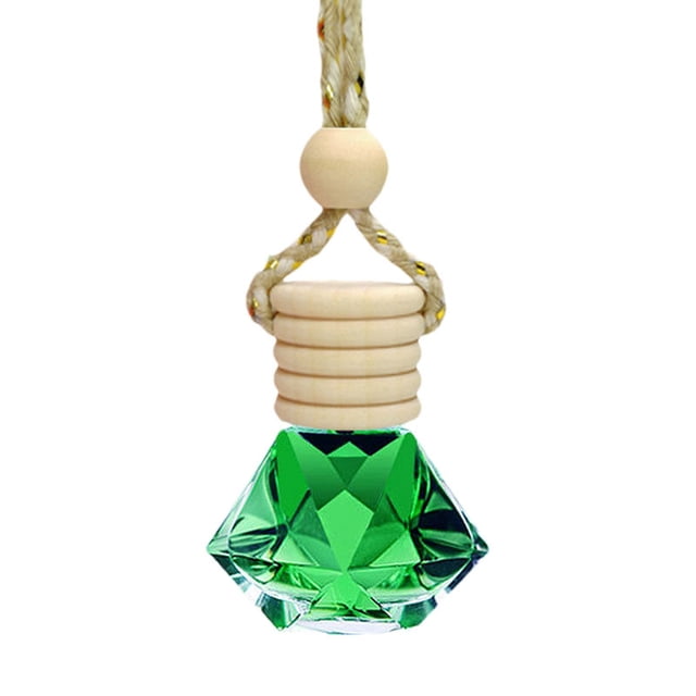 Car Hanging Diffuser - Long Lasting Aromatherapy Automobile Diffuser with Reusable Glass Bottle (15ml, 6 Scents, Refillable)