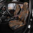 thumbnail image 2 of Camo Universal Front Car Seat Covers Highback Bucket Seat CoversFit Most Cars Trucks SUVS Vans Auto Fabric Seat Covers Camouflage Forest Pattern Car Seat Protector, 2 of 8