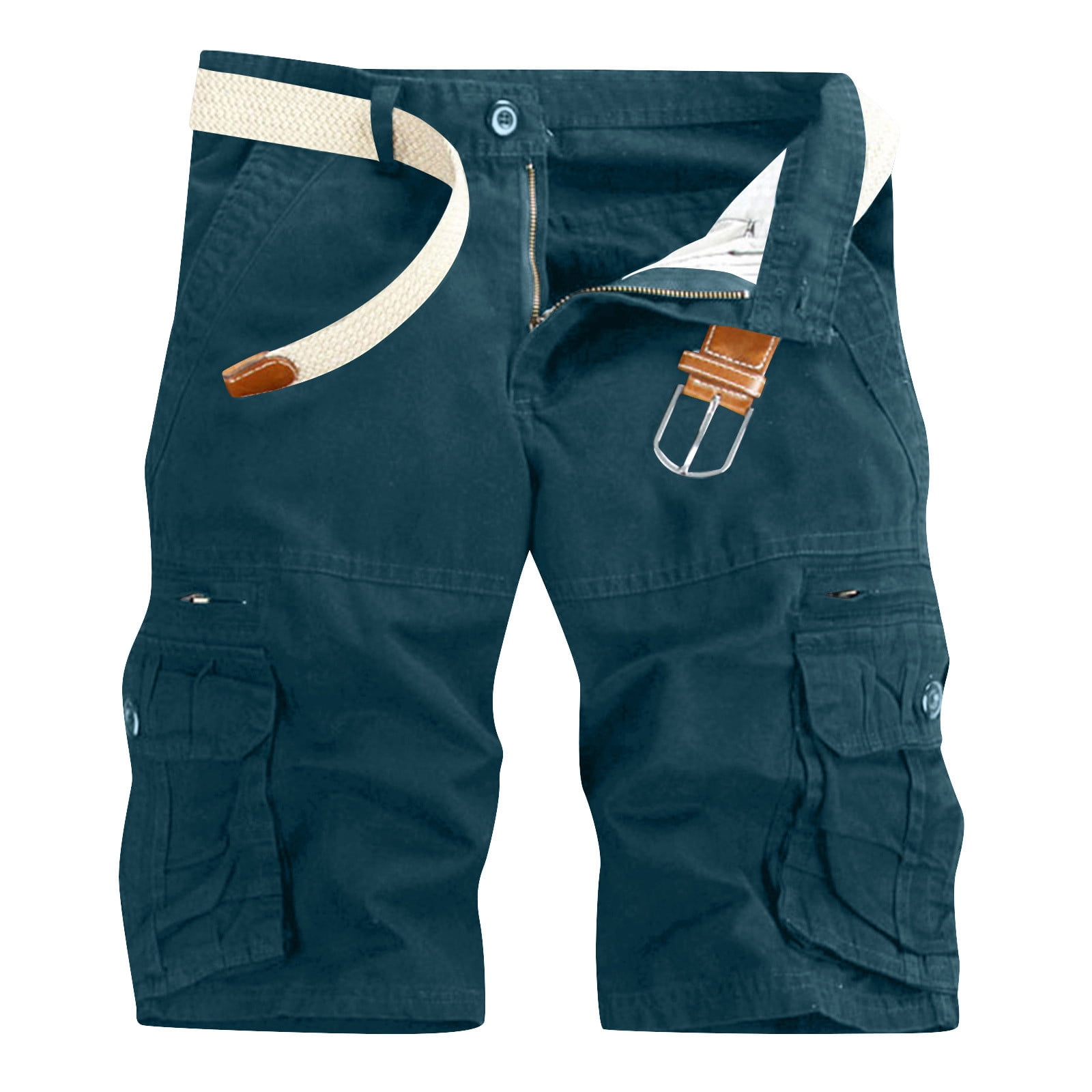 Yuyuzo Shorts Cargo pour Hommes avec Multiples Poches Coupe Classique Décontractée Été Plein Air Randonnée Tactique Entraînement Salopettes Shorts