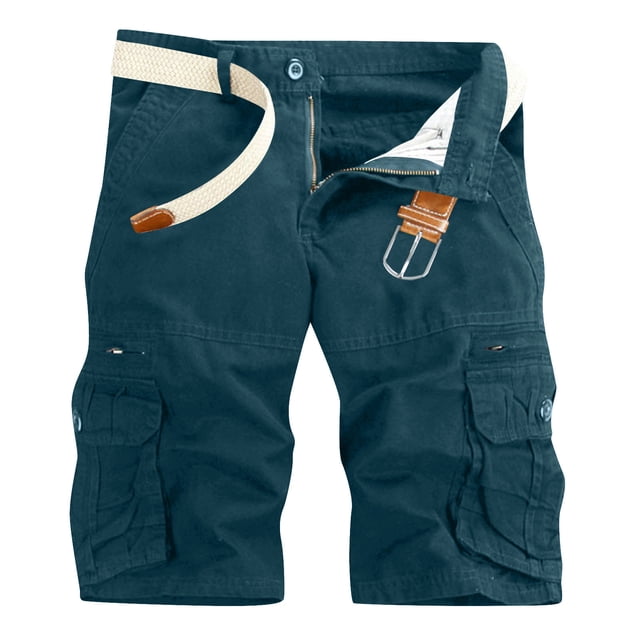 Yuyuzo Shorts Cargo pour Hommes avec Multiples Poches Coupe Classique Décontractée Été Plein Air Randonnée Tactique Entraînement Salopettes Shorts