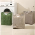 thumbnail image 1 of Laundry Basket Handbag Foldable Fabric Waterproof Storage Basket Bathroom Washing Basket, 1 of 9