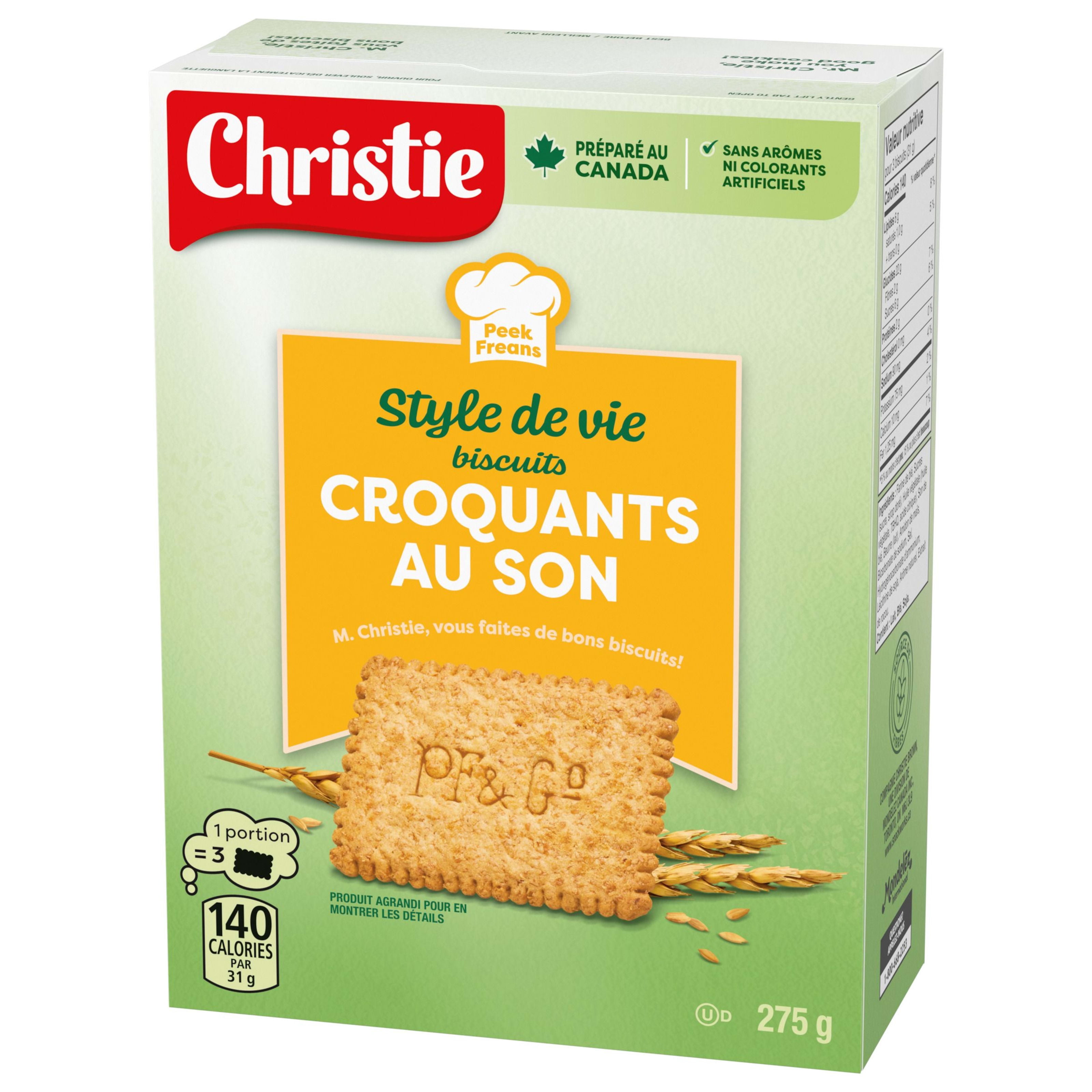 Biscuits Style de vie croquants au son de Peek Freans
