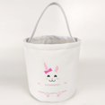 thumbnail image 4 of Easter Basket Holiday Rabbit Bunny Printed Canvas Gift Carry Candy Bag, 4 of 4