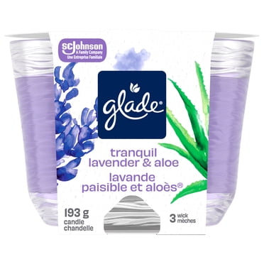 Glade® Chandelle parfumée, Lavande paisible et Aloès