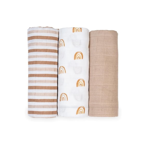 Lulujo - Infant, Baby, Infant - Cotton Muslin Receiving Blankets - 3 Pack
