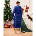 thumbnail image 4 of VULCANODON Mens Robe with Hood, Fleece Bathrobe Plush Robes for Men, 4 of 4