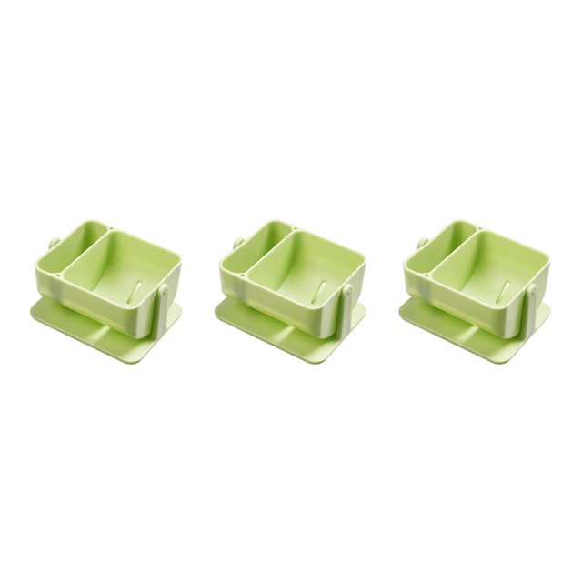 Transemion Support d'Éponge de Maquillage 2 Compartiments Détachable Porte-Soupape Vert 3Set