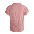 thumbnail image 3 of Yuyuzo Hauts à Manches Cap pour Femmes, Chandails à Col Montant, T-Shirts de Couleur Unie, Blouse, Haut Décontracté d'Été, 3 of 3