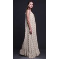 thumbnail image 3 of Bimba Robe de Nuit Imprimée Artistique à Plumes Ivoire pour Femmes Longue à Bretelles Spaghetti Robe Maxi Vêtement de Nuit Robe XXX-Large, 3 of 5