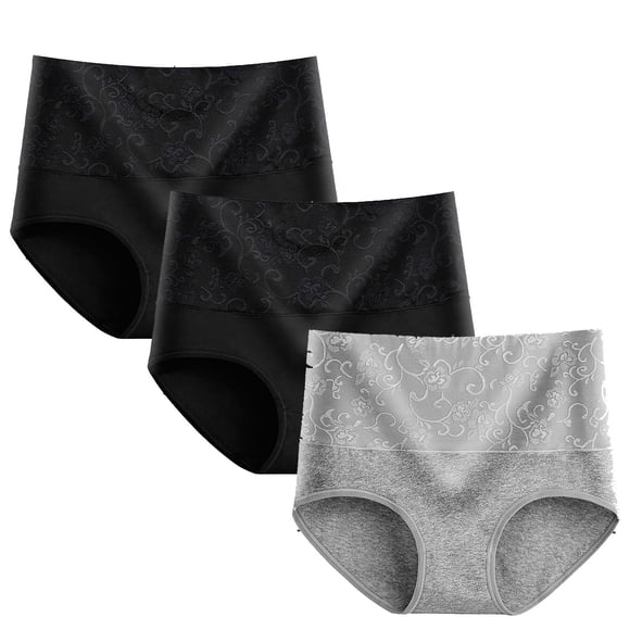Cameland Culottes pour Femmes Grande Taille, Lot de 3, Culottes Classiques en Coton, 3 Pcs Culottes pour Femmes Confortables en Coton Taille Haute, Culottes pour Femmes