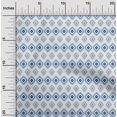 thumbnail image 2 of oneOone Silk Tabby Light Blue Fabric Asian Ikat Craft Projects Decor Fabric Printed by The Yard 42 Inch Wide, 2 of 4