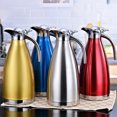 thumbnail image 2 of SHOWERORO Bouilloire Thermique pour Café Pichet en Acier Inoxydable pour Eau Chaude avec Isolation pour la Famille 1 Pcs Rouge, 2 of 7