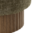 thumbnail image 2 of Bouclair Ottoman Khaki & Walnut, 2 of 3