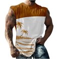thumbnail image 1 of Débardeur pour Homme Homme Décontracté Mode Imprimé Chandail à Enfiler Col Rond Débardeurs de Sport Gilet, 1 of 9