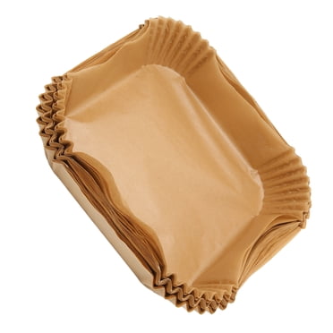 Doublure en Papier Jetable pour Friteuse à Air Chaud, Carrée, Doublures Antiadhésives pour Friteuse à Air, Papier Parchemin et Papier Cuisson, Imperméable et Anti-Huile, pour Cuisson et Rôtissage à la Friteuse à Air 100 Pcs