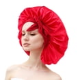 thumbnail image 1 of Decodeary Chapeau Rond en Satin Ruban Polyvalent Aide à la Vie Confortable et Respirant Rouge, 1 of 6