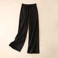 thumbnail image 2 of VEKDONE Womens Cotton Linen Long Pants Black L, 2 of 6