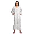 thumbnail image 3 of Moomaya Robe de Nuit Maxi à Manches Longues Imprimée Boutonnée en Coton, 3 of 5