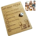 thumbnail image 2 of Jeu de Boisson Gauche Droite Jeu de Boisson pour Adulte Centre Gauche Droite Centre Gauche Droite Jeu de dés Plateau de dés Amusant avec Sac de dés Plateaux de Jeu de Boisson Outil de Jeu de Boisson Planche de Base Roches de Champ de Bataille, 2 of 4