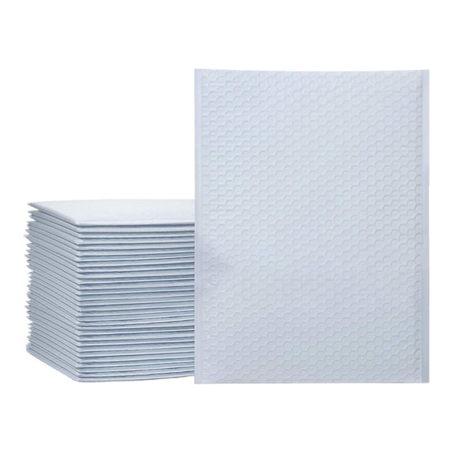 jinwen Enveloppes à Bulles Légères Résistantes aux Déchirures Blanches 25 Pcs