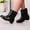 Black, variant on GreatBaby Women's Mid-Calf Waterproof Rain Boots Glossy PVC Wellies with Non-Slip Sole Low Heel Casual Water Shoes for Spring Summer Work Outdoor Use