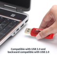 thumbnail image 4 of INLAND Micro Center Super Speed 20 Pack 16GB USB 3.0 Flash Drive Memory Stick Thumb Drive Data Storage Jump Drive Bulk Much Faster Than USB2.0 Flash Drive Red, 4 of 4